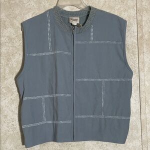 Monterey by Koret Women’s Blue/Silverish Size 16 Zip Up Vest